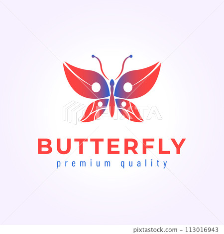 beautiful butterfly logo icon vector design, minimalist illustration of butterfly beautiful butterfly logo icon vector design, minimalist illustration of butterfly 113016943