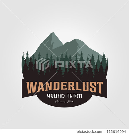 grand teton national park logo icon design vector illustration 113016994