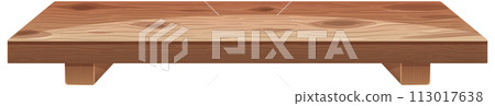 Sleek Wooden Table Illustration 113017638