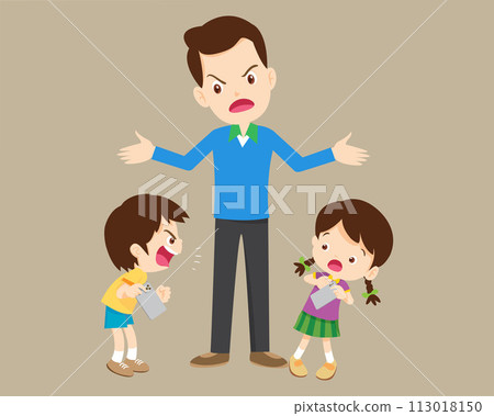 angry kid addicted mobile phone 113018150