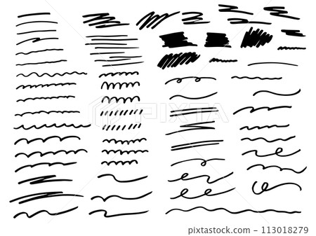 hand drawn line set - Stock Illustration [113018279] - PIXTA