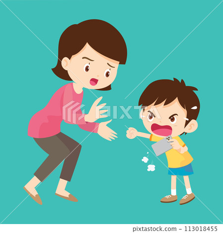 parent angry to kid addicted phone 113018455