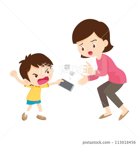 parent angry to kid addicted phone 113018456