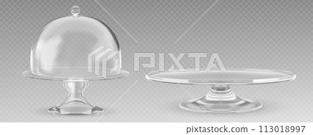 Cake glass stand with dome bell cover mockup. Cake glass stand with dome bell cover mockup. 113018997