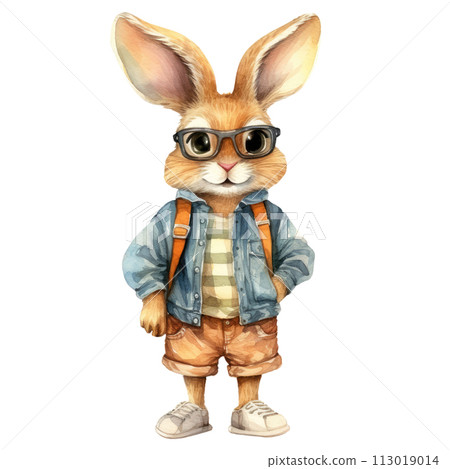 Watercolor Rabbit, Generative AI 113019014