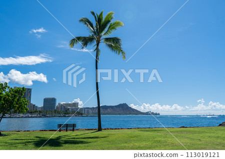 View of Diamond Head in the distance. 113019121