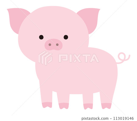 可愛的豬的向量圖。圖示, 動物, 豬 可愛的豬的向量圖。圖示, 動物, 豬 113019146