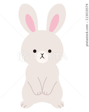 可愛兔子的向量圖。圖示, 動物, 兔子 113019374