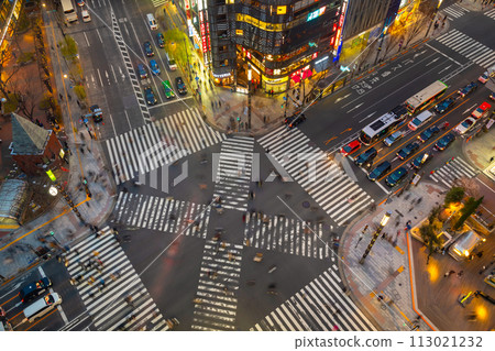 scramble intersection in big city 113021232