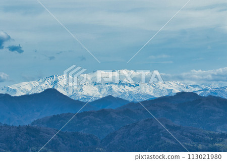 Hokuriku Shinkansen seen from Mt. Asuwa 113021980