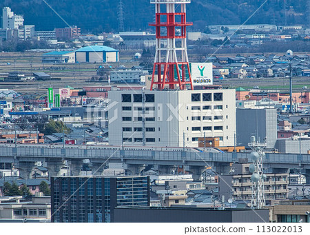 Hokuriku Shinkansen seen from Mt. Asuwa 113022013