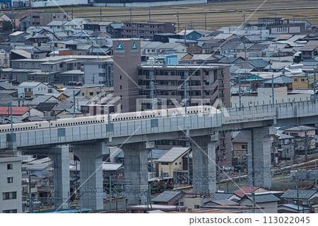 Hokuriku Shinkansen seen from Mt. Asuwa 113022045