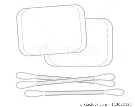 Cotton swab illustration (with vector) 113022123