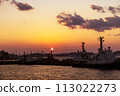 Sunset in the harbor 113022273