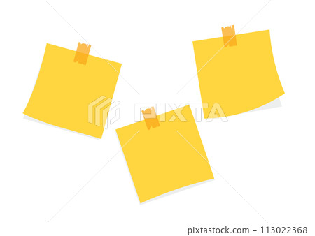 set of paper sticky note vector illustration set of paper sticky note vector illustration 113022368