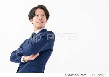 Business man white background landscape orientation Business man white background landscape orientation 113022515