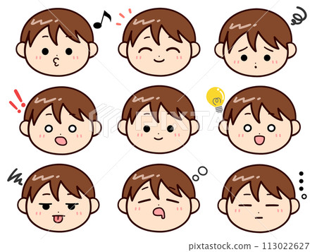 男生各種表情(僅臉)套裝 男生各種表情(僅臉)套裝 113022627