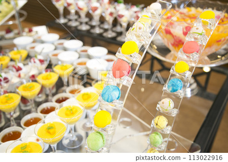 Colorful cake sweets buffet image 113022916