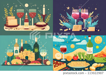 Passover festival celebration dinner happy holiday 113022987