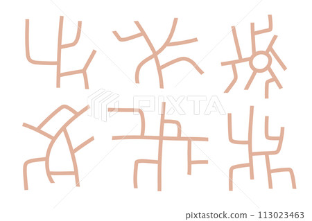 Vector set of roads. Collection of isolated road maps. Road maps for creating a city. 113023463