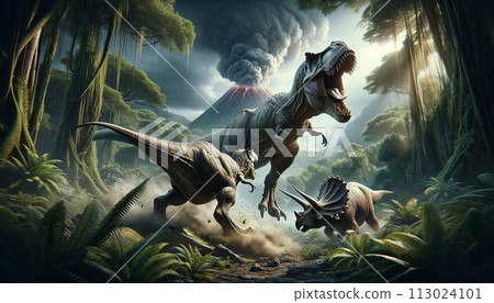 霸王龍 vs 三角龍 113024101