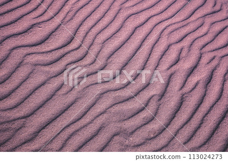 Abstract wavy sandy background. Beach sand texture 113024273