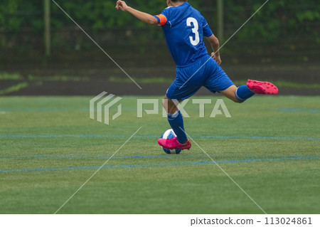 Boys' soccer game landscape 113024861