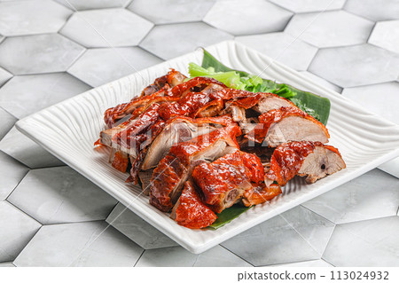 Asian cuisine - roasted duck with skin 113024932