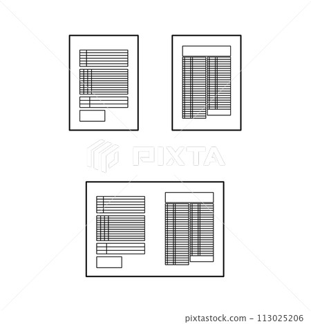 Print two pages on one sheet of paper (black and white, line drawing) 113025206