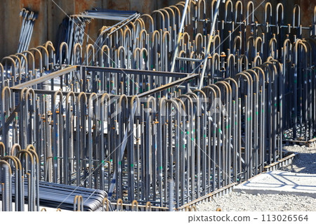 Building foundation reinforcement (pile caps, footings) 113026564