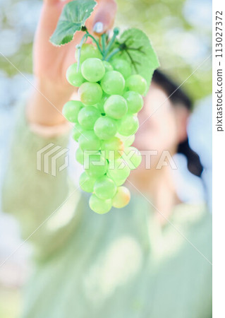 A woman with fruit A woman with fruit 113027372