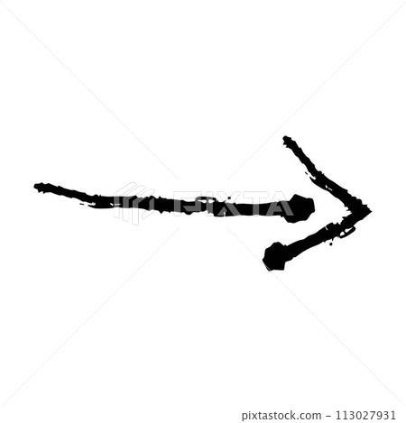 Arrow symbol icon, vector element of grunge texture direction symbol illustration for graphic design 113027931