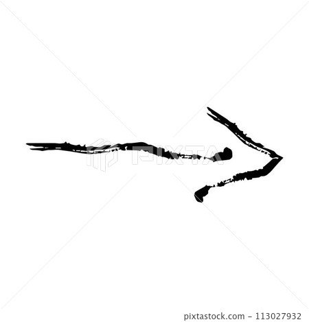 Arrow symbol icon, vector element of grunge texture direction symbol illustration for graphic design 113027932