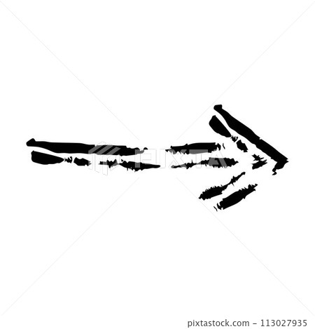 Arrow symbol icon, vector element of grunge texture direction symbol illustration for graphic design 113027935