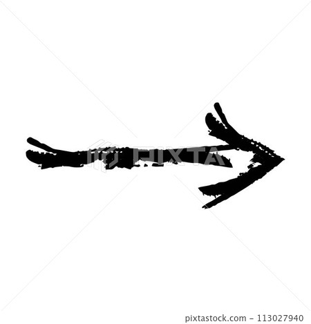 Arrow symbol icon, vector element of grunge texture direction symbol illustration for graphic design 113027940