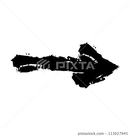 Arrow symbol icon, vector element of grunge texture direction symbol illustration for graphic design 113027945