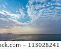 Scenery of Taketomi Island: Sunset from the west pier 113028241