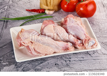 Raw turkey shoulder wing for cooking 113028340