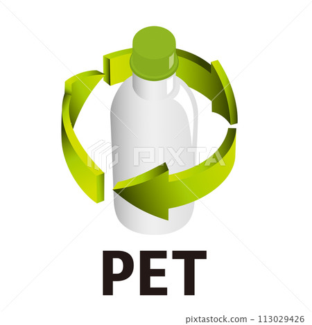 PET bottle recycling mark PET bottle recycling mark 113029426
