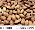 Healthy food almond nuts 113031399