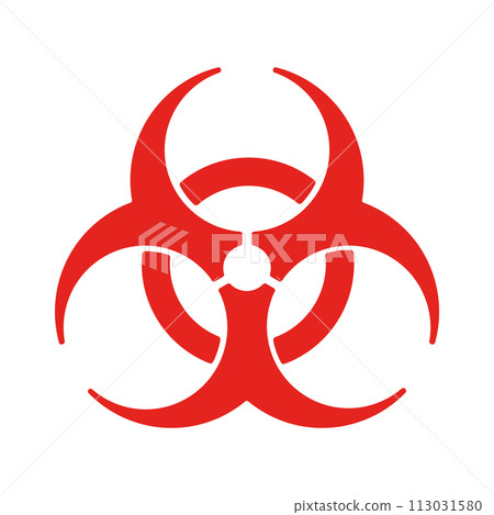 紅色生物危害/生物危害圖示-危險、有害、傳染病影像素材 紅色生物危害/生物危害圖示-危險、有害、傳染病影像素材 113031580