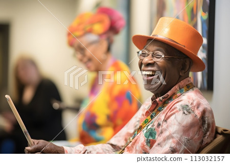 portrait of smiling senior man 113032157