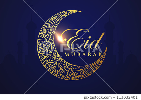 Eid al-Fitr, Ramadhan decorative greeting card 113032401