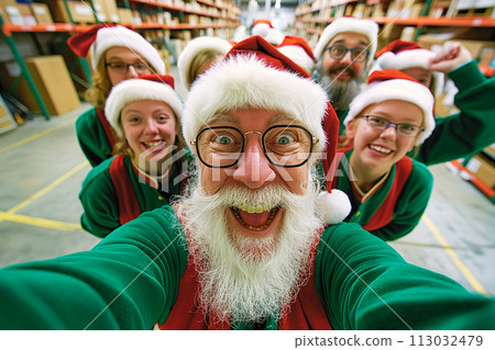 Santa Selfie, Elves, Fun, Workshop, Festive Hats 113032479