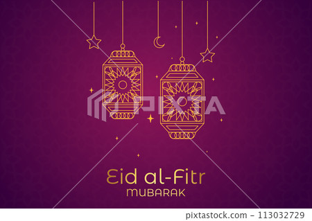 Vector Eid al-Fitr, Ramadhan decoration, Islamic background decorative greeting card Vector Eid al-Fitr, Ramadhan decoration, Islamic background decorative greeting card 113032729