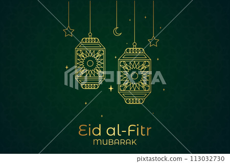Vector Eid al-Fitr, Ramadhan decoration, Islamic background decorative greeting card Vector Eid al-Fitr, Ramadhan decoration, Islamic background decorative greeting card 113032730