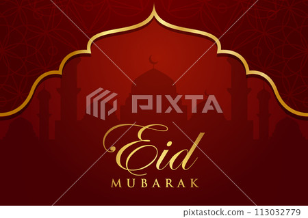 Vector Eid al-Fitr, Ramadhan decoration, Islamic background decorative greeting card 113032779