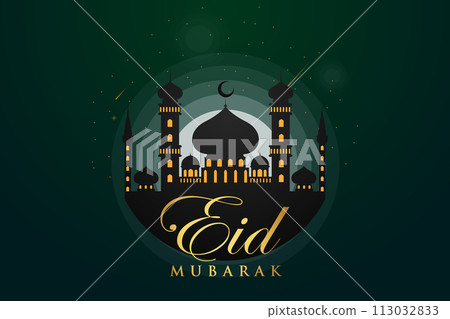 Vector Eid al-Fitr, Ramadhan decoration, Islamic background decorative greeting card 113032833
