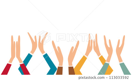 multiple hands clapping multiple hands clapping 113033592