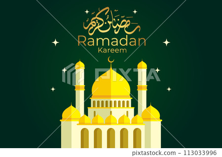Vector Eid al-Fitr, Ramadhan decoration, Islamic background decorative greeting card 113033996